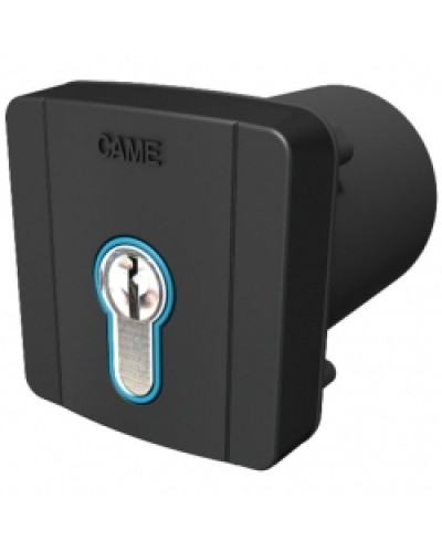 Ключ-выключатель встраиваемый с цилиндром замка DIN и синей подсветкой Came 806SL-0060 в Прокопьевске Запчасти для шлагбаумов и автоматики Pintop.ru