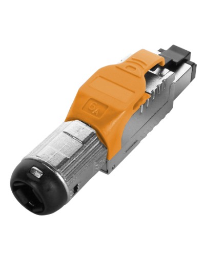 Разъем полевой оконцовки RJ-45 Hyperline (PLUE-8P8C-S-C6A-SH-OR) в Прокопьевске Коннекторы Pintop.ru