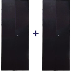 Комплект дверей 42U, 800 мм, черный, передняя - распашная металл, задняя - распашная металл TWT TWT-CBB-DR42-8x-S-M1