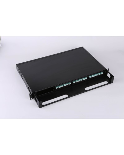 Бокс 19 на 4 кассеты MPO, 1U, черный LANMASTER LAN-FOBM-4MCS-1U в Прокопьевске Кросс оптический Pintop.ru