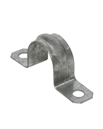 Скоба металлическая двухлапковая d21-22 мм (10 шт) EKF PROxima (sm-2-21-22-r) в Прокопьевске Держатели, клипсы, скобы Pintop.ru