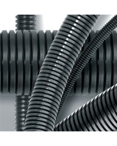 Труба гофрированная DN17мм, ПВ-2, д. вн. 16,8 мм, д. нар. 21,2 мм, полиамид 6 DKC (PA601721F2) в Прокопьевске Труба гофрированная Pintop.ru