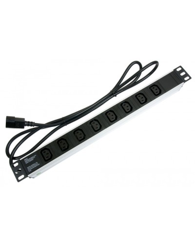 Блок на 8 розеток IEC 320 горизонтальный для 19 шкафов Cabeus (PDU-8I-2IEC) в Прокопьевске Блоки розеток Pintop.ru