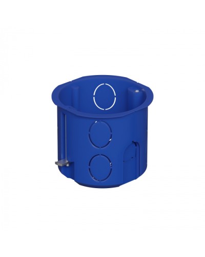 Коробка установочная для г/к D68x62мм с металл. лапками, без галогена, цвет синий IP20 Экопласт (44665HF) в Прокопьевске Распределительные коробки Pintop.ru