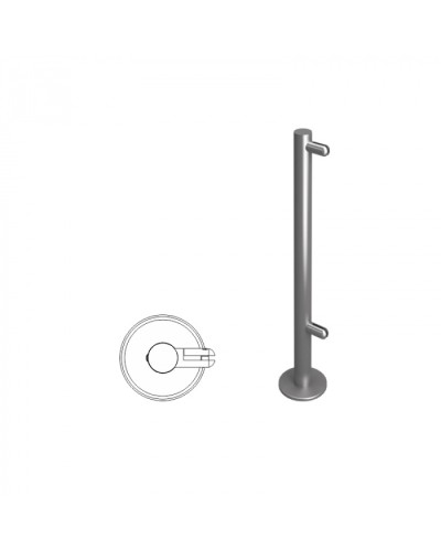 Стойка ограждения под стекло односторонняя h=800мм Oxgard Стойка ВЗР 2462-00.02-05 в Прокопьевске Ограждения Pintop.ru