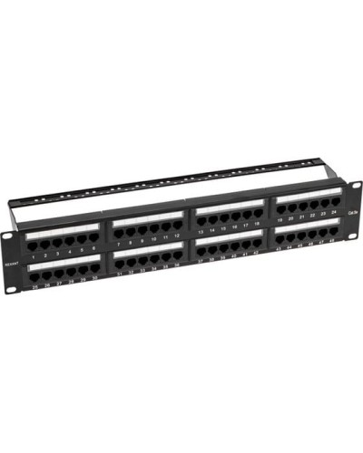 Панель коммутационная с кабельными органайзерами 19, 2U, 48 портов, UTP, RJ-45, CAT 5e REXANT PRO (02-0032) в Прокопьевске Аксессуары для стоек и шкафов Pintop.ru