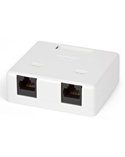 Розетка компьютерная RJ-45(8P8C) Hyperline SB1-2-8P8C-C6-WH в Прокопьевске Розетки компьютерные и телефонные Pintop.ru