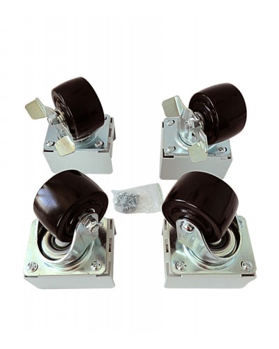 Eurolan Набор роликов 4 шт., до 600 кг, серия S3000 (60A-26-01-31BL) в Прокопьевске Аксессуары для стоек и шкафов Pintop.ru